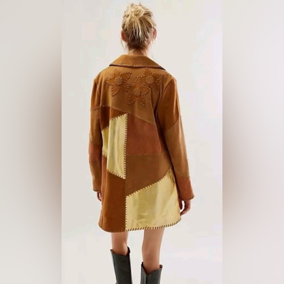 (NWOT) Free People Flowers On The Wall Suede Jacket Size M We The Free - Picture 4 of 15